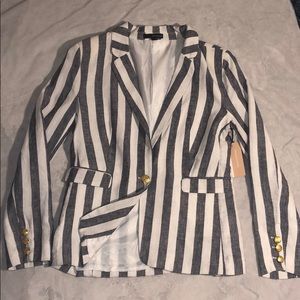 🆕 🎉 NWT Size 10 Striped Blazer